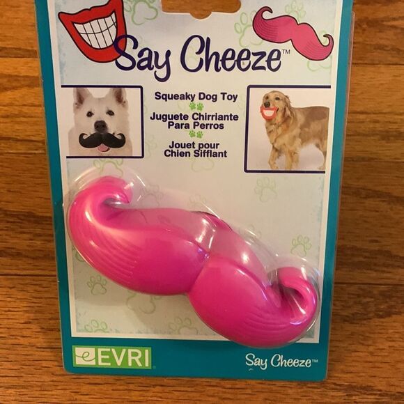 Say Cheeze squeaky dog toy - Pink (bundle & save) - Picture 1 of 6